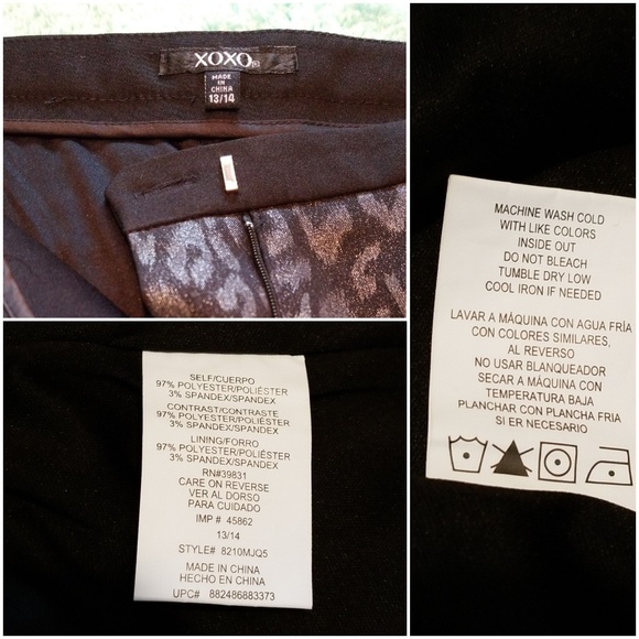 <XOXO> LINED Pattern SHORTS, Black & Silver - Picture 8 of 8